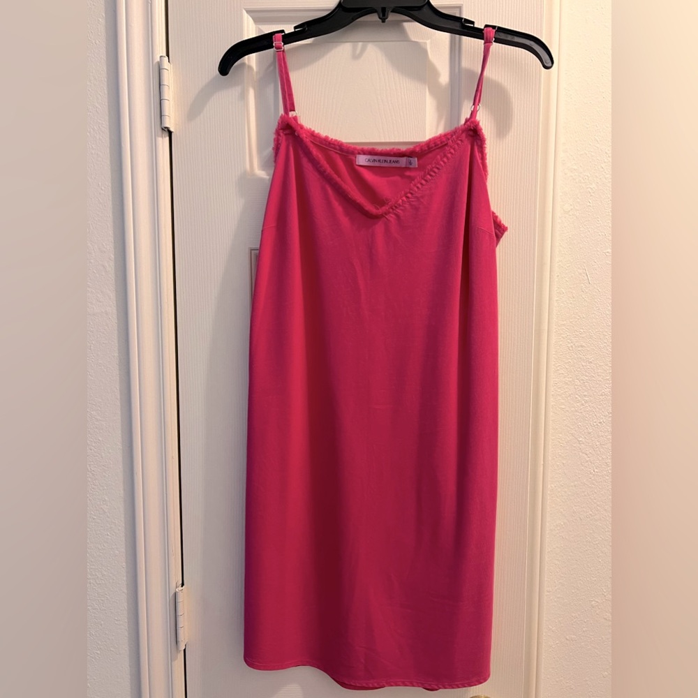 Calvin Klein Jeans, hot pink, spaghetti strap dress, size M